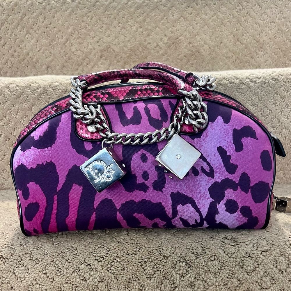 Authentic Christian Dior vintage gambler bowler bag